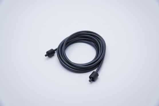 PVC Ersatz Seil verstärkt 5mm Schwarz (Verschlüsse abweichend)