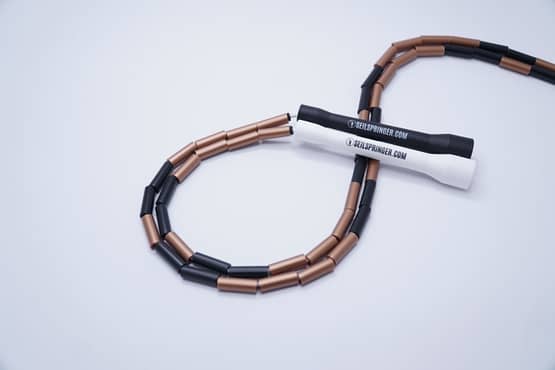 Beaded Jumprope Gold Edition WHITE BLACK GOLD 3mm